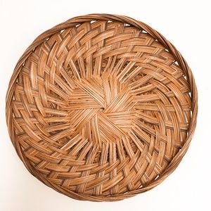 Flat Wicker Wall Basket